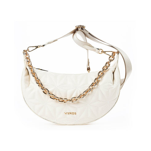 Verde Γυναικεία Τσάντα Χιαστί 16-7368 Εκρού